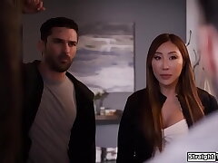Cheating Asian MILF's Rough Squirt Session