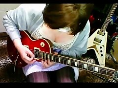Female Guitarist Performs Dynamic Trooper Cover